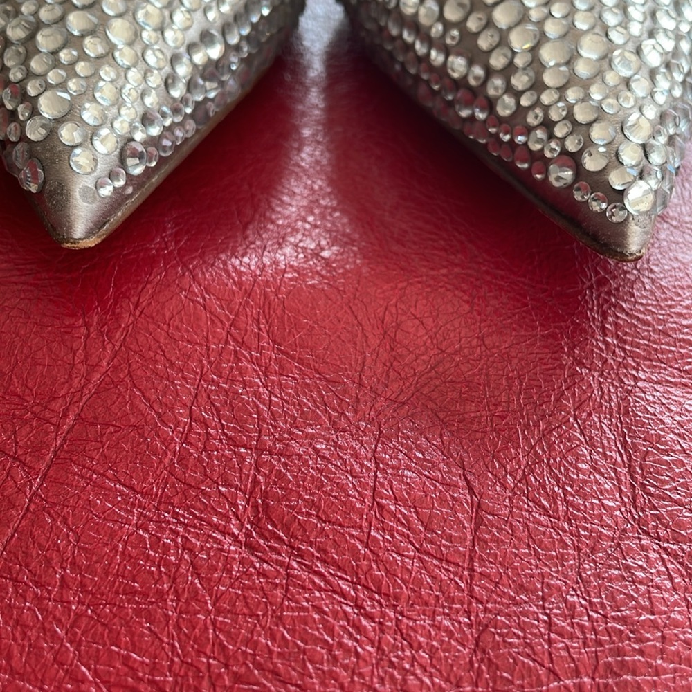SJP by Sarah Jessica Parker Silver Crystal Embellished Pointed-Toe Heels - Picture 8 of 8